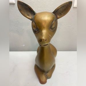 MCM Brass Deer figure